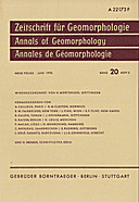 Cover image of: Zeitschrift für Geomorphologie Volume 20 Issue 2