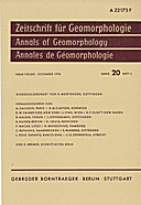 Cover image of: Zeitschrift für Geomorphologie Volume 20 Issue 4