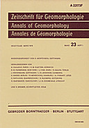 Cover image of: Zeitschrift für Geomorphologie Volume 23 Issue 1