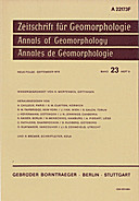 Cover image of: Zeitschrift für Geomorphologie Volume 23 Issue 3