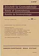 Cover image of: Zeitschrift für Geomorphologie Volume 23 Issue 4