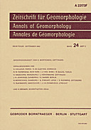 Cover image of: Zeitschrift für Geomorphologie Volume 24 Issue 3