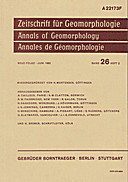 Cover image of: Zeitschrift für Geomorphologie Volume 26 Issue 2
