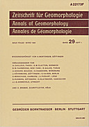 Cover image of: Zeitschrift für Geomorphologie Volume 29 Issue 1