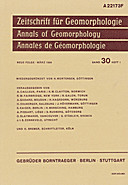 Cover image of: Zeitschrift für Geomorphologie Volume 30 Issue 1