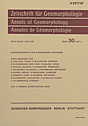 Cover image of: Zeitschrift für Geomorphologie Volume 30 Issue 2