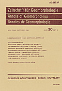 Cover image of: Zeitschrift für Geomorphologie Volume 30 Issue 3