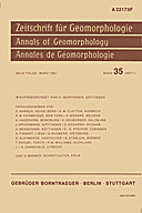 Cover image of: Zeitschrift für Geomorphologie Volume 35 Issue 1