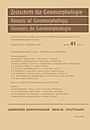 Cover image of: Zeitschrift für Geomorphologie Volume 41 Issue 4