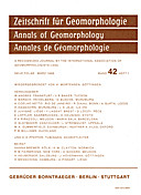 Cover image of: Zeitschrift für Geomorphologie Volume 42 Issue 1