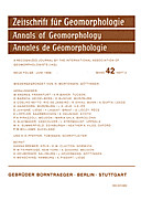 Cover image of: Zeitschrift für Geomorphologie Volume 42 Issue 2
