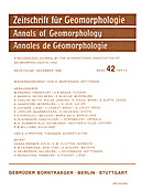 Cover image of: Zeitschrift für Geomorphologie Volume 42 Issue 4