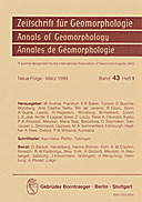 Cover image of: Zeitschrift für Geomorphologie Volume 43 Issue 1