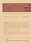 Cover image of: Zeitschrift für Geomorphologie Volume 43 Issue 3