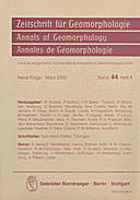 Cover image of: Zeitschrift für Geomorphologie Volume 44 Issue 1