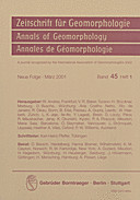 Cover image of: Zeitschrift für Geomorphologie Volume 45 Issue 1