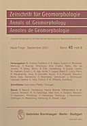 Cover image of: Zeitschrift für Geomorphologie Volume 45 Issue 3