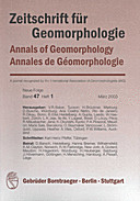 Cover image of: Zeitschrift für Geomorphologie Volume 47 Issue 1