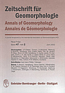Cover image of: Zeitschrift für Geomorphologie Volume 47 Issue 2