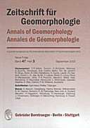 Cover image of: Zeitschrift für Geomorphologie Volume 47 Issue 3