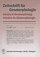 Cover image of: Zeitschrift für Geomorphologie Volume 48 Issue 3