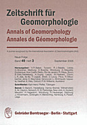 Cover image of: Zeitschrift für Geomorphologie Volume 49 Issue 3