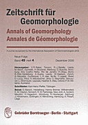 Cover image of: Zeitschrift für Geomorphologie Volume 49 Issue 4