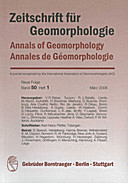 Cover image of: Zeitschrift für Geomorphologie Volume 50 Issue 1