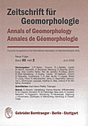 Cover image of: Zeitschrift für Geomorphologie Volume 50 Issue 2