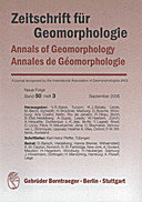 Cover image of: Zeitschrift für Geomorphologie Volume 50 Issue 3