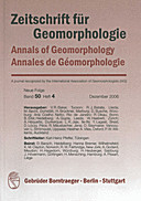 Cover image of: Zeitschrift für Geomorphologie Volume 50 Issue 4