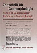 Cover image of: Zeitschrift für Geomorphologie Volume 51 Issue 1