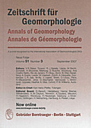 Cover image of: Zeitschrift für Geomorphologie Volume 51 Issue 3