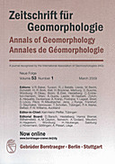 Cover image of: Zeitschrift für Geomorphologie Volume 53 Issue 1