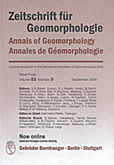 Cover image of: Zeitschrift für Geomorphologie Volume 53 Issue 3