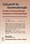 Cover image of: Zeitschrift für Geomorphologie Volume 53 Issue 4