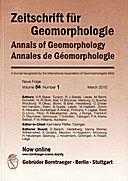 Cover image of: Zeitschrift für Geomorphologie Volume 54 Issue 1