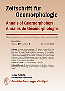 Cover image of: Zeitschrift für Geomorphologie Volume 56 Issue 4