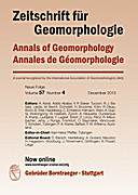 Cover image of: Zeitschrift für Geomorphologie Volume 57 Issue 4
