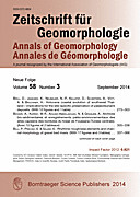 Cover image of: Zeitschrift für Geomorphologie Volume 58 Issue 3
