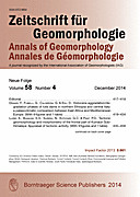 Cover image of: Zeitschrift für Geomorphologie Volume 58 Issue 4