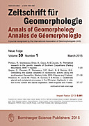 Cover image of: Zeitschrift für Geomorphologie Volume 59 Issue 1