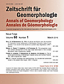 Cover image of: Zeitschrift für Geomorphologie Volume 60 Issue 1