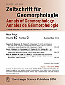 Cover image of: Zeitschrift für Geomorphologie Volume 60 Issue 3