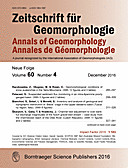 Cover image of: Zeitschrift für Geomorphologie Volume 60 Issue 4