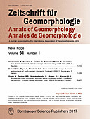 Cover image of: Zeitschrift für Geomorphologie Volume 61 Issue 1
