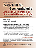 Cover image of: Zeitschrift für Geomorphologie Volume 62 Issue 1