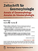 Cover image of: Zeitschrift für Geomorphologie Volume 62 Issue 2