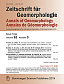 Cover image of: Zeitschrift für Geomorphologie Volume 62 Issue 3