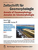Cover image of: Zeitschrift für Geomorphologie Volume 63 Issue 1